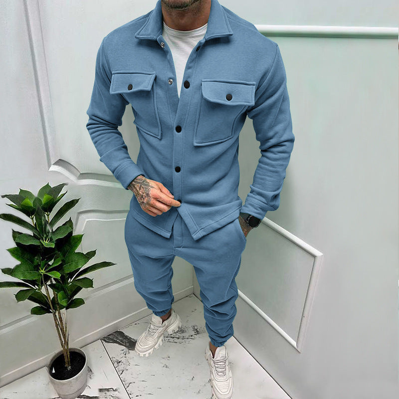 Men's sporty leisure set in a casual look with functional pockets Lisslune