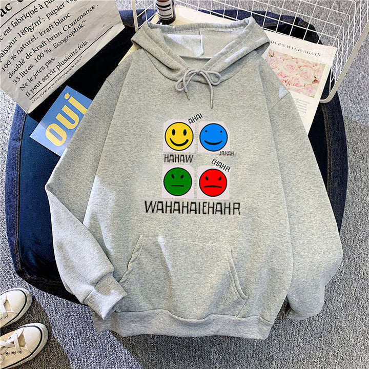 Women’s hoodie with cheerful emoji design Lisslune