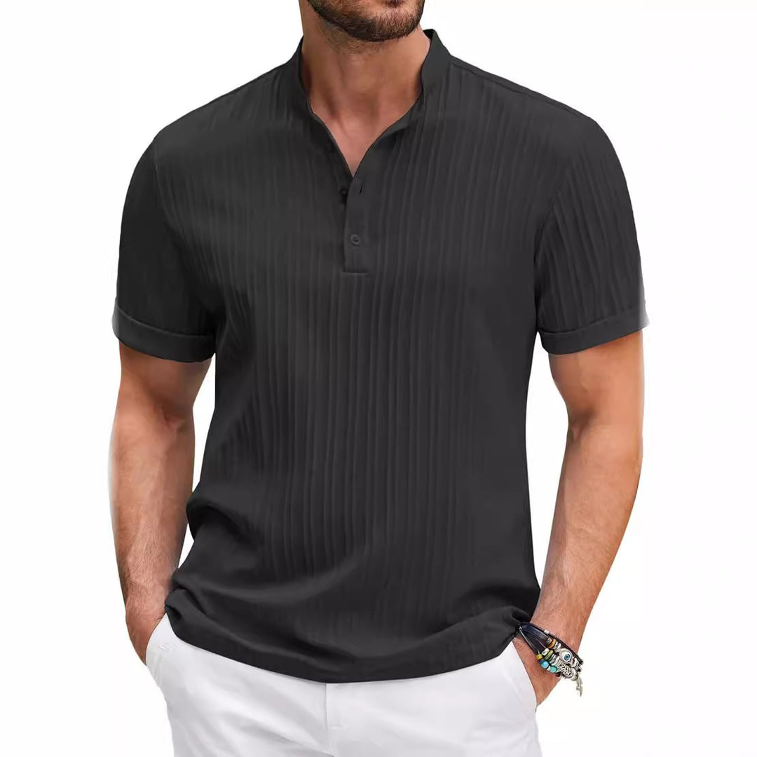 Men's short-sleeve shirt with textured design Lisslune