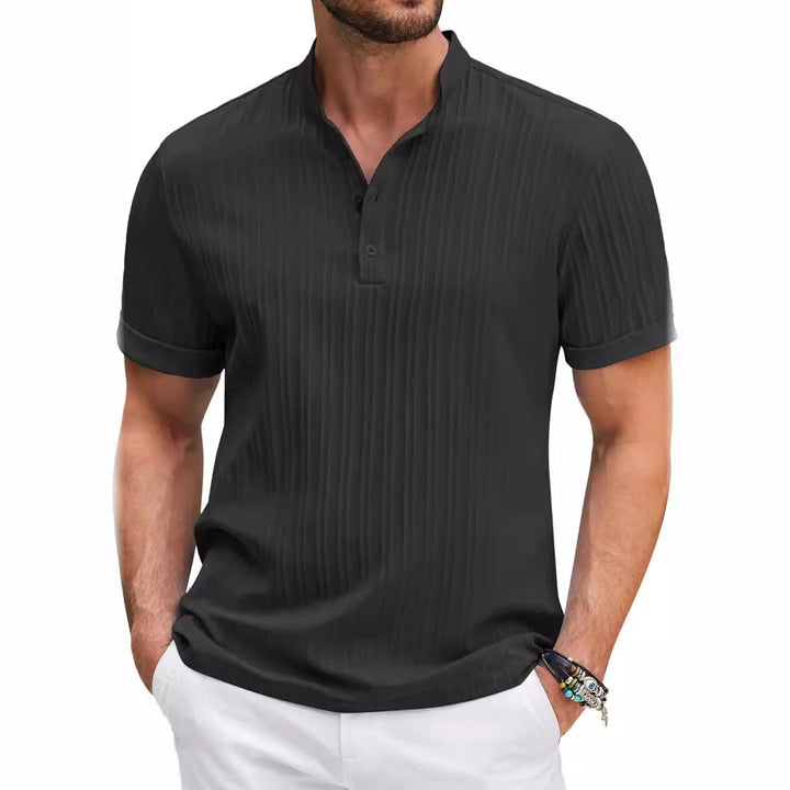 Men's short-sleeve shirt with textured design Lisslune