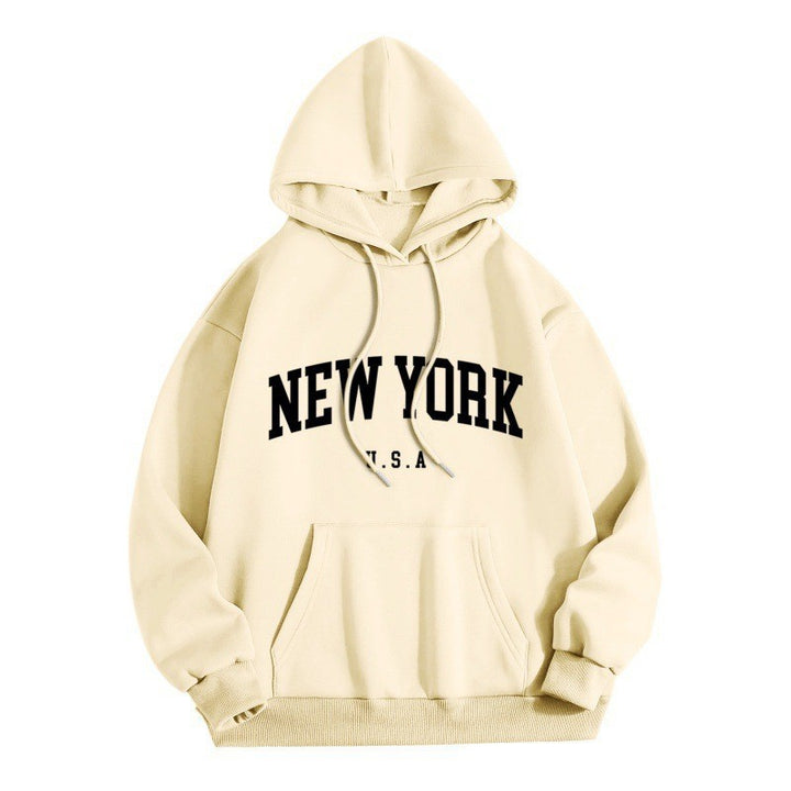 Women's hoodie with stylish New York print Lisslune