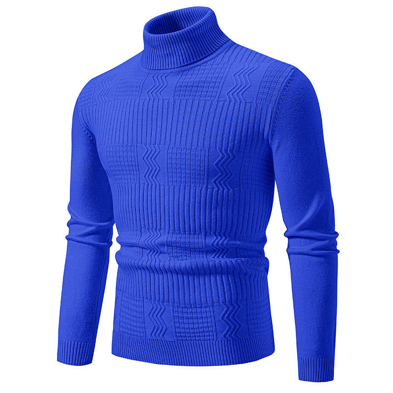 Men's elegant turtleneck sweater with textured design Lisslune