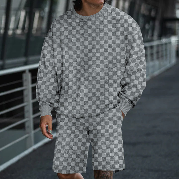 Men's casual sweatshirt and shorts set Lisslune