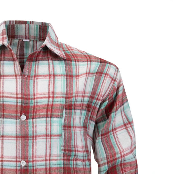 Men's Checked Cotton Shirt Lisslune