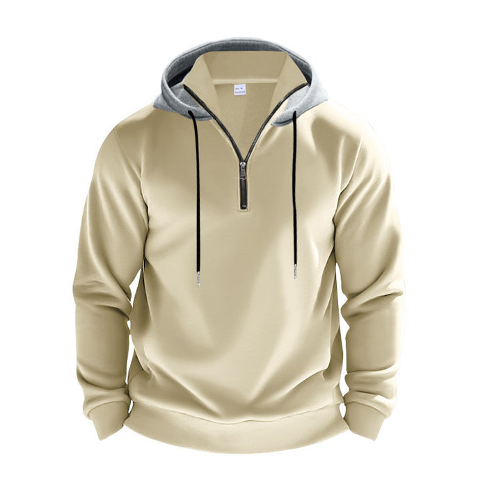 Men's sporty hoodie with half-zip and breathable material Lisslune