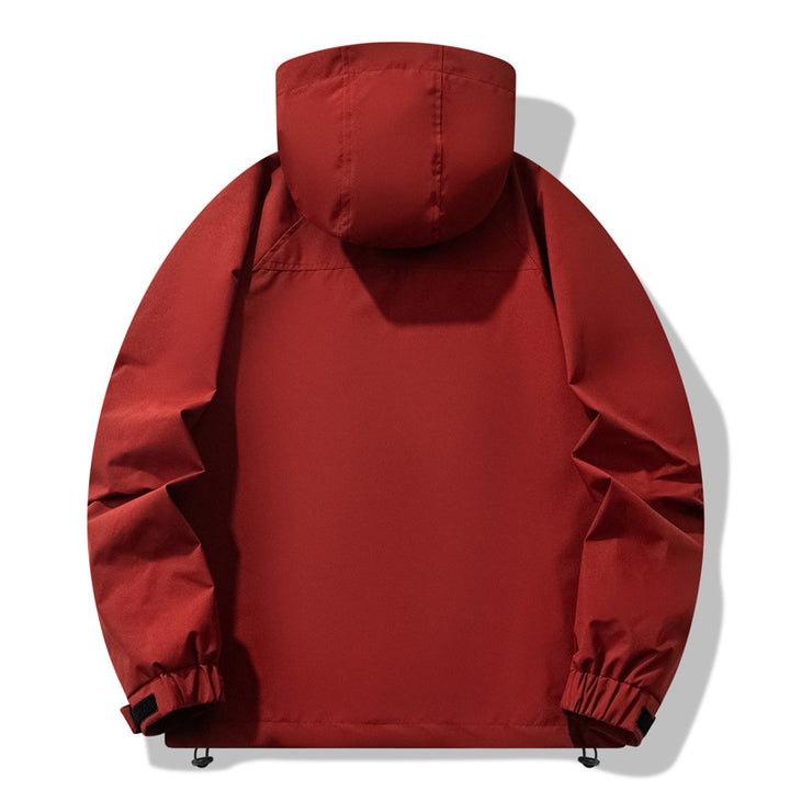 Men's water-repellent outdoor jacket with adjustable hood and functional zip pockets Lisslune