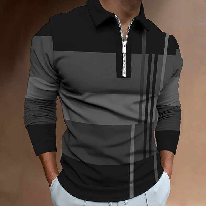 Men's Stand Collar Polo Shirt Lisslune