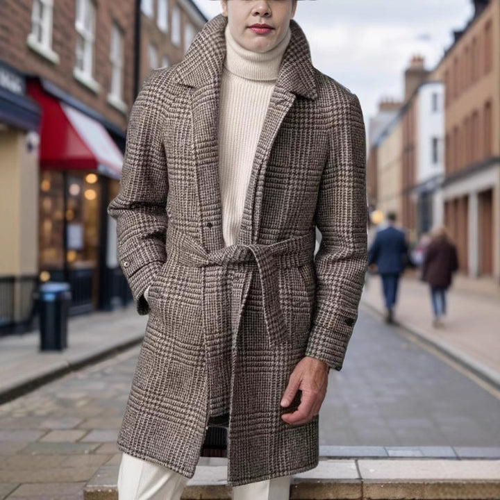 Men's Classic Check Coat Lisslune