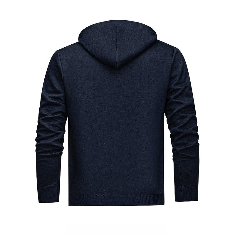 Men's Hooded Sweatshirt with Ergonomic Cut and Practical Kangaroo Pocket Lisslune