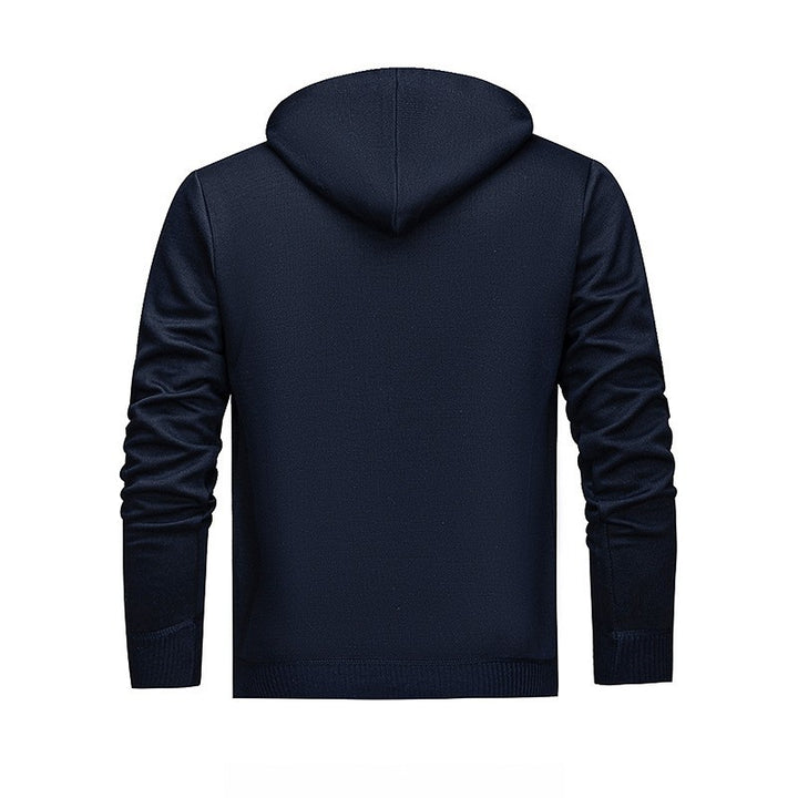 Men's Hooded Sweatshirt with Ergonomic Cut and Practical Kangaroo Pocket Lisslune