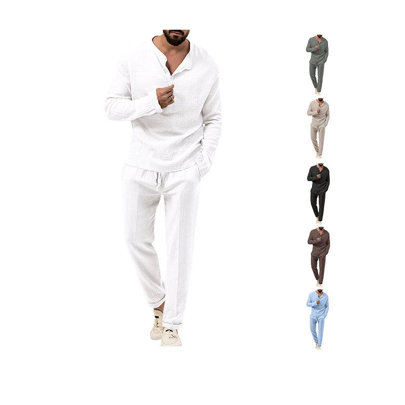 Men's loungewear set with breathable top and comfortable joggers Lisslune
