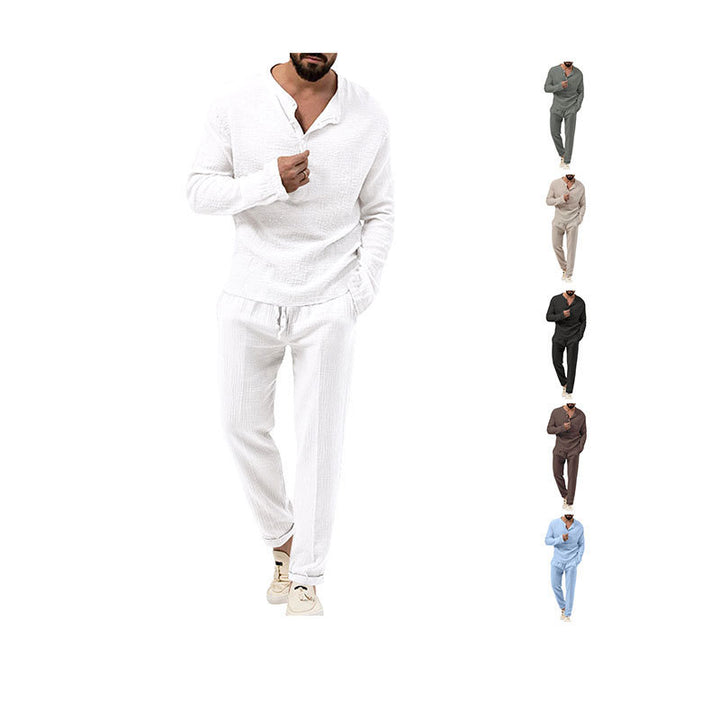 Men's loungewear set with breathable top and comfortable joggers Lisslune