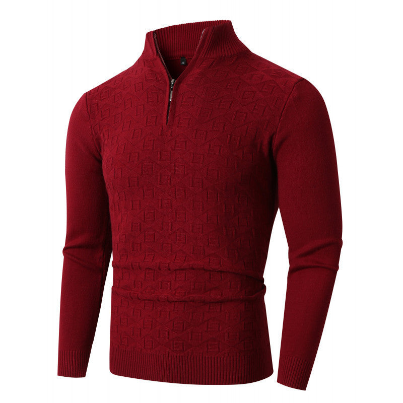 Men's high-quality knitted sweater with half zipper Lisslune