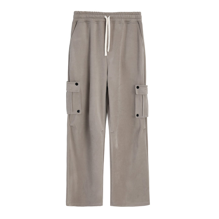 Men's Cargo Jogging Pants with Side Pockets and Elastic Waistband Lisslune