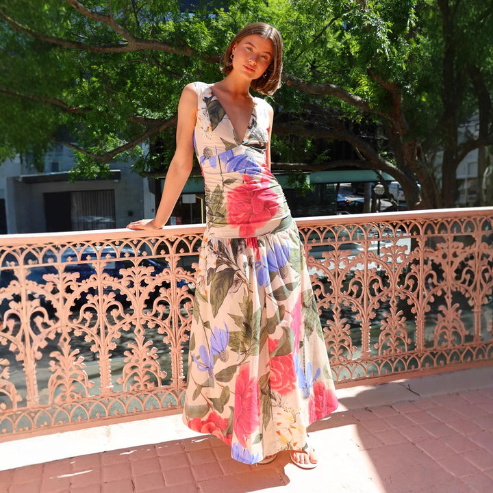 Women's maxi dress with floral pattern Lune London