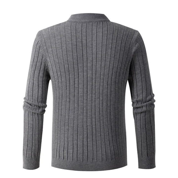Men's fine knit sweater with stand-up collar Lisslune
