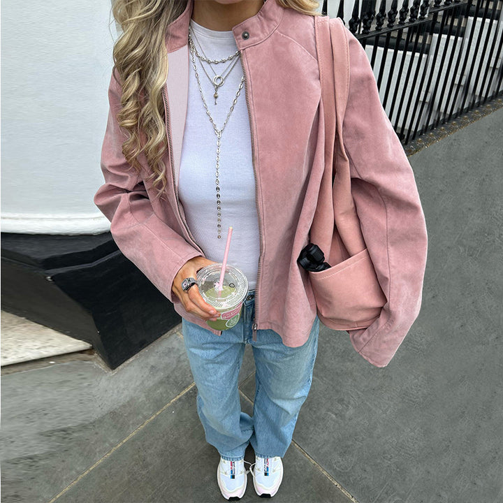 Women's casual jacket with high collar and oversized fit Lune London
