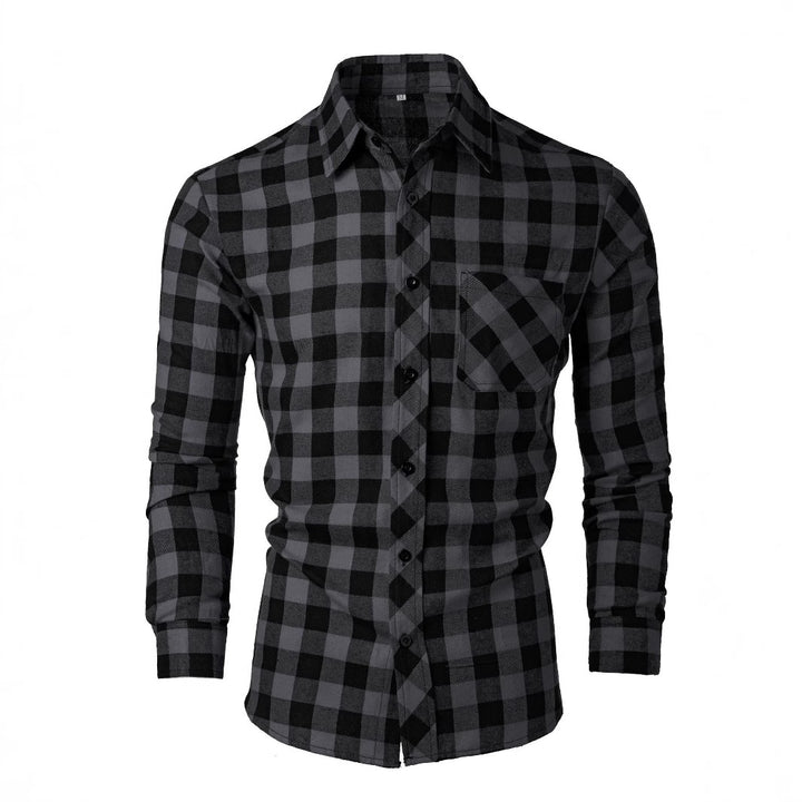 Men's Checked Flannel Shirt Lisslune