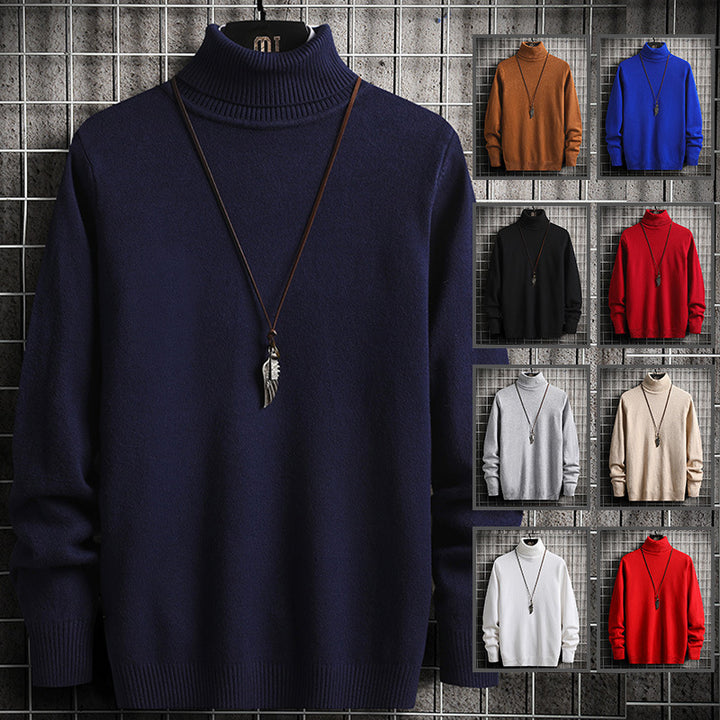 Men's stylish turtleneck sweater made of high-quality cotton Lisslune