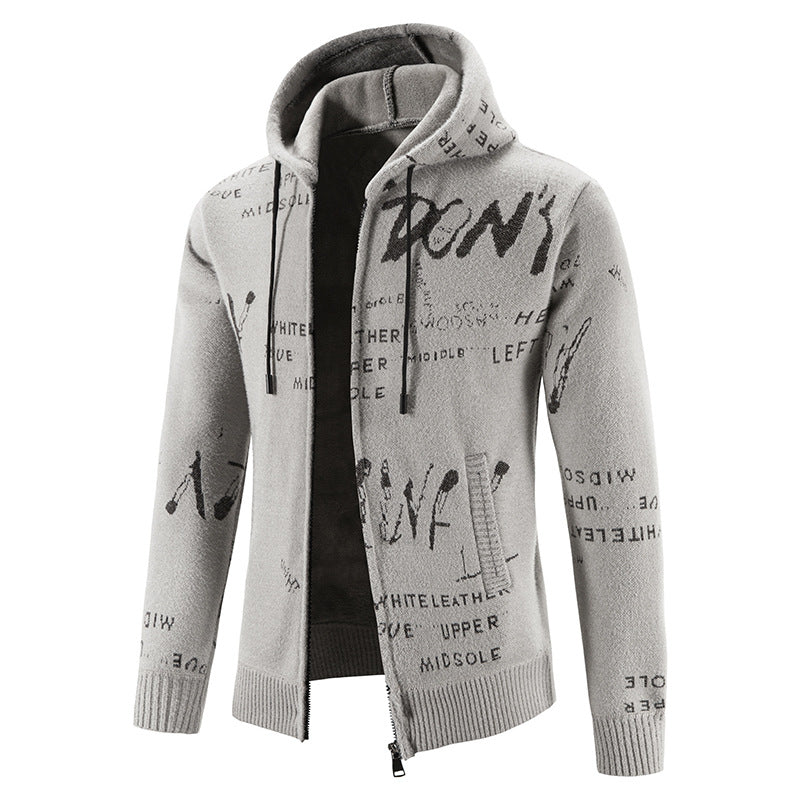Men's stylish hoodie jacket with creative print Lisslune