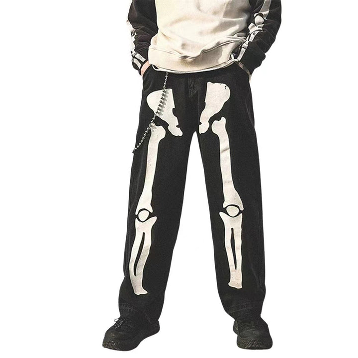 Women casual cargo pants with eye-catching skeleton design Lisslune