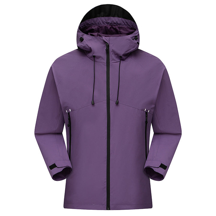 Men's Waterproof Outdoor Jacket with Adjustable Hood Collar Lisslune