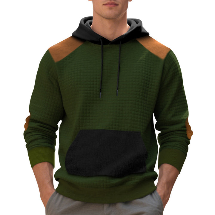 Men's hoodie with textured design and contrast accents Lisslune