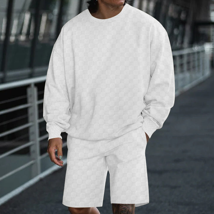 Men's casual sweatshirt and shorts set Lisslune