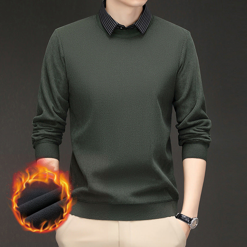 Men's Comfortable Fine Knit Sweater with Thermoregulatory Effect Lisslune