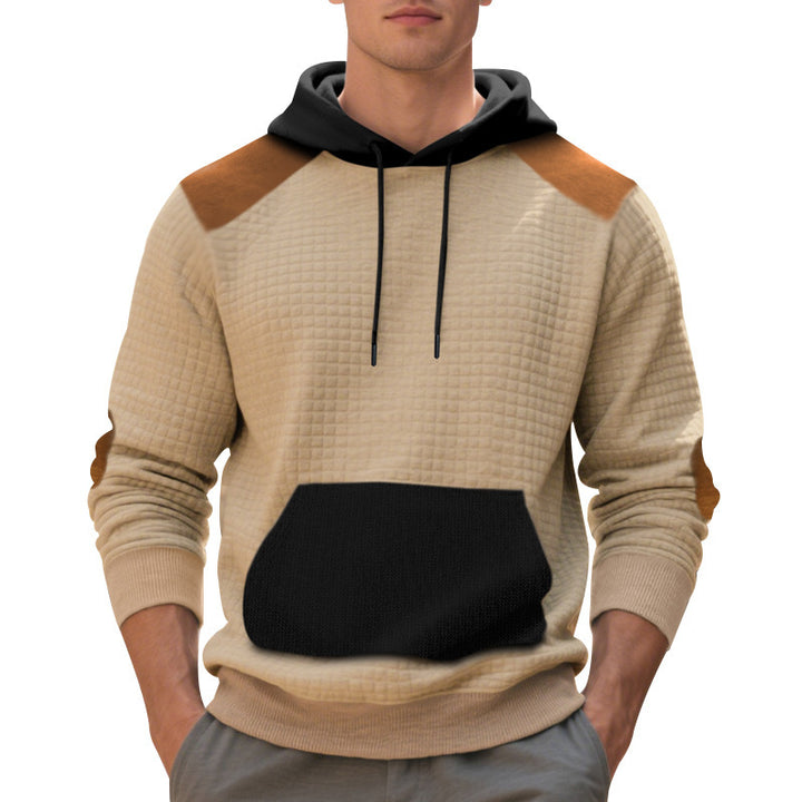 Men's hoodie with textured design and contrast accents Lisslune