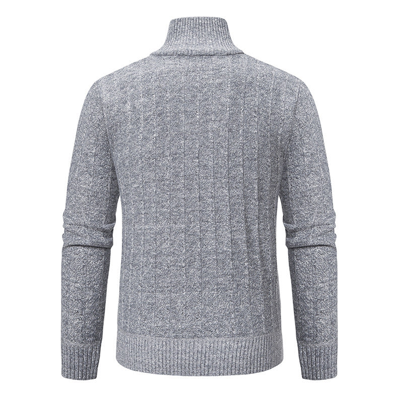 Men's fine-knit sweater with zipper and textured design Lisslune