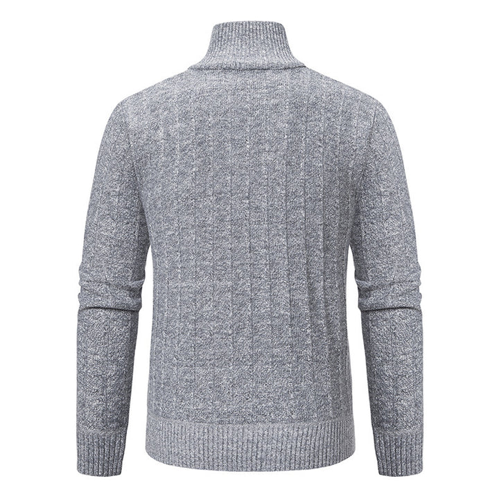 Men's fine-knit sweater with zipper and textured design Lisslune