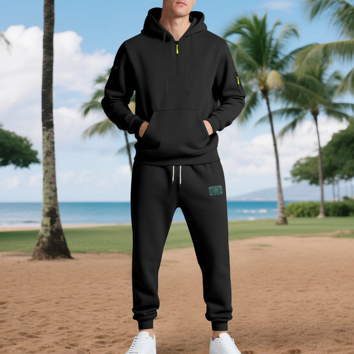 Men's sporty hoodie and tracksuit set with breathable properties and practical pockets Lisslune