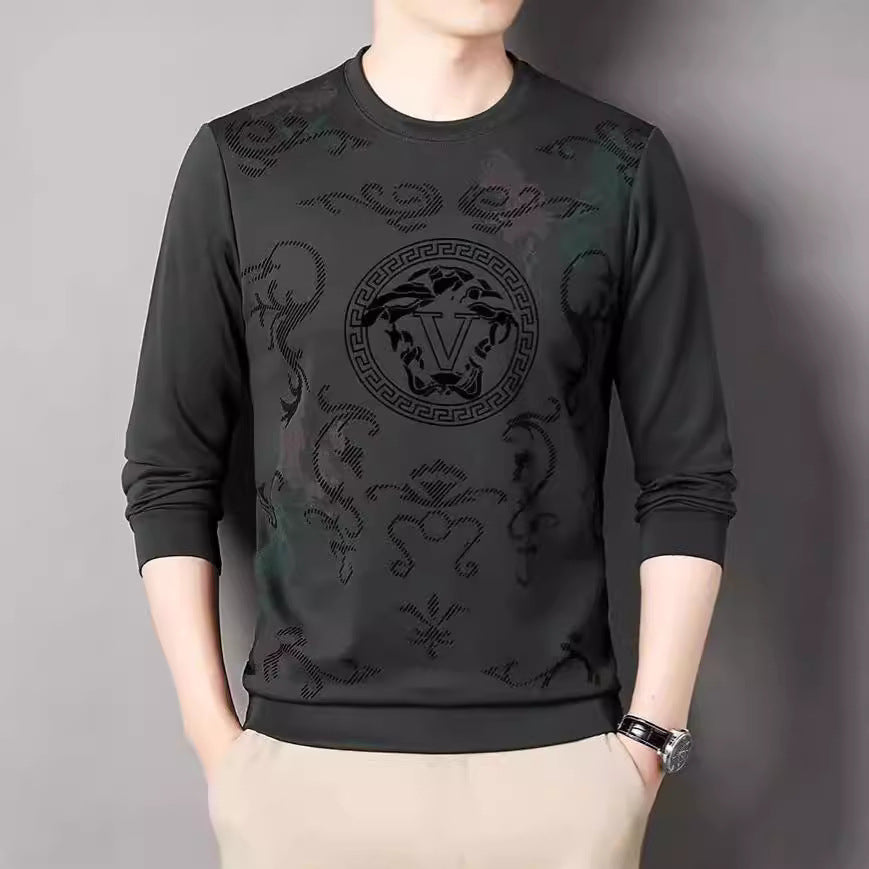 Men's stylish long sleeve shirt with impressive graphic print Lisslune