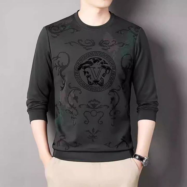 Men's stylish long sleeve shirt with impressive graphic print Lisslune