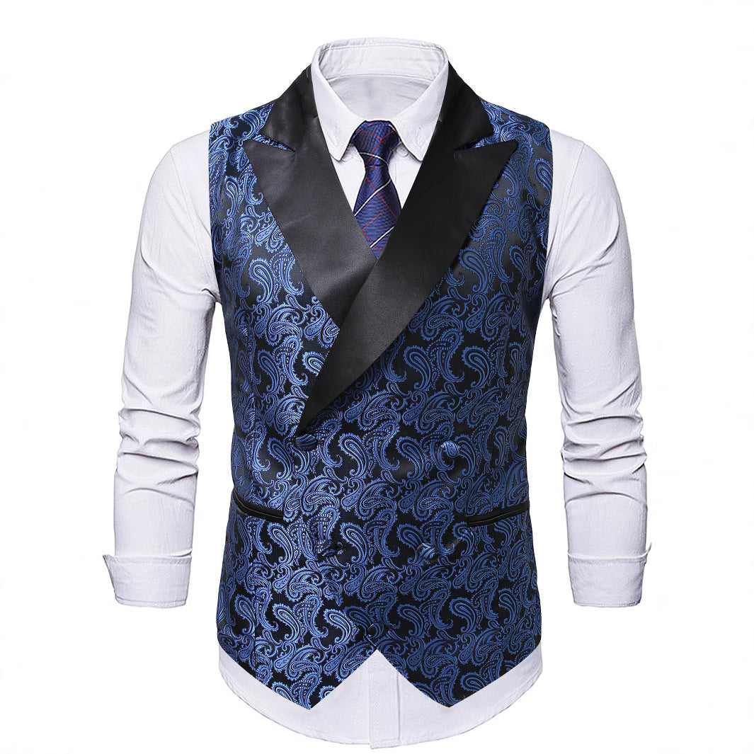 Men's elegant paisley waistcoat with shiny finish Lisslune