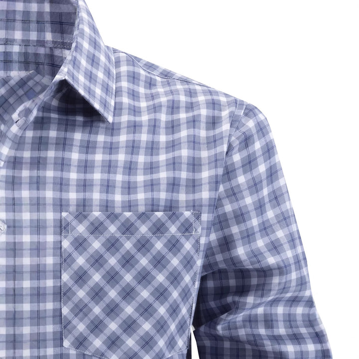 Men's classic, modern checkered long-sleeve shirt Lisslune