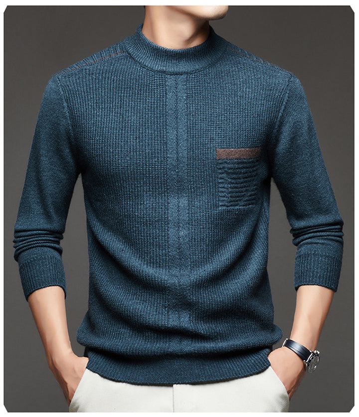 Men's timeless fine knit sweater with structured design Lisslune