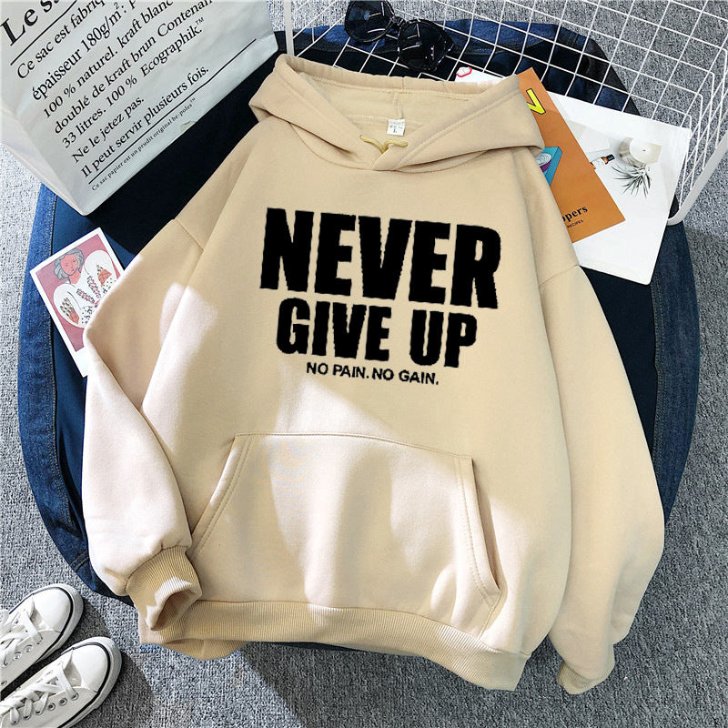 Women's hoodie with motivating lettering Lisslune 1772613019