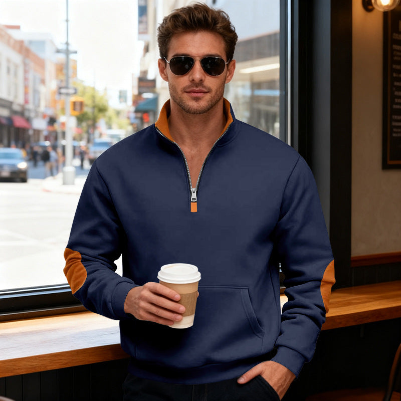 Men's stylish hoodie with zipper and practical pockets Lisslune