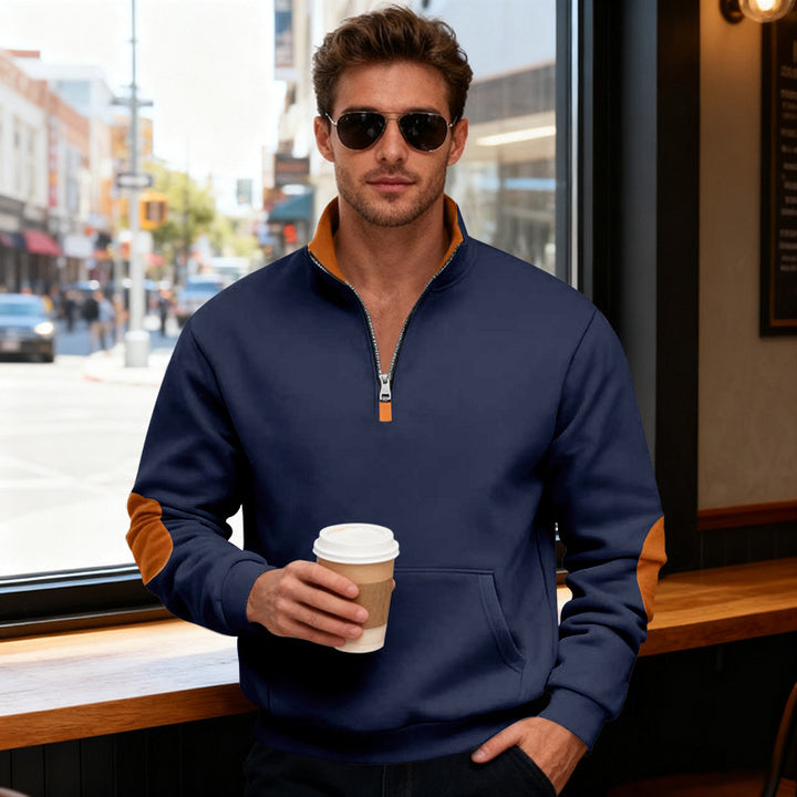 Men's stylish hoodie with zipper and practical pockets Lisslune