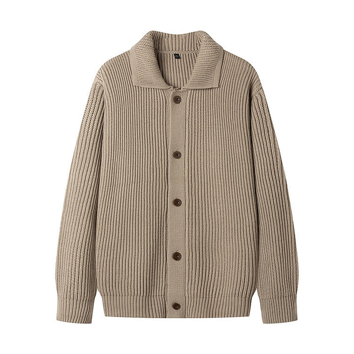 Men's cardigan with sporty design and fashionable shawl collar Lisslune