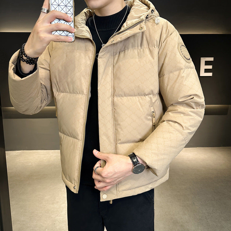 Men's fashionable quilted jacket with adjustable collar and insulating inner lining Lisslune
