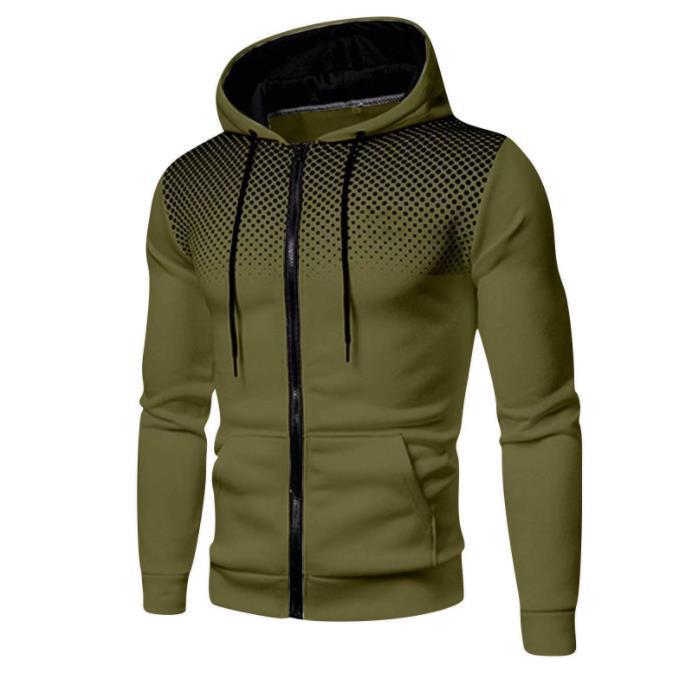 Men's sporty hoodie jacket with full zip and practical pockets Lisslune