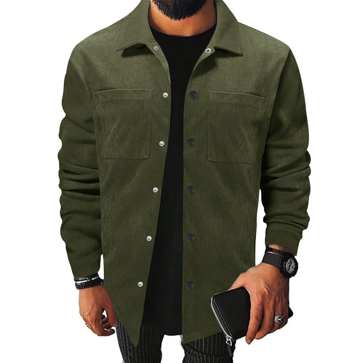 Men's High-Quality Cord Jacket with Practical Chest Pockets Lisslune
