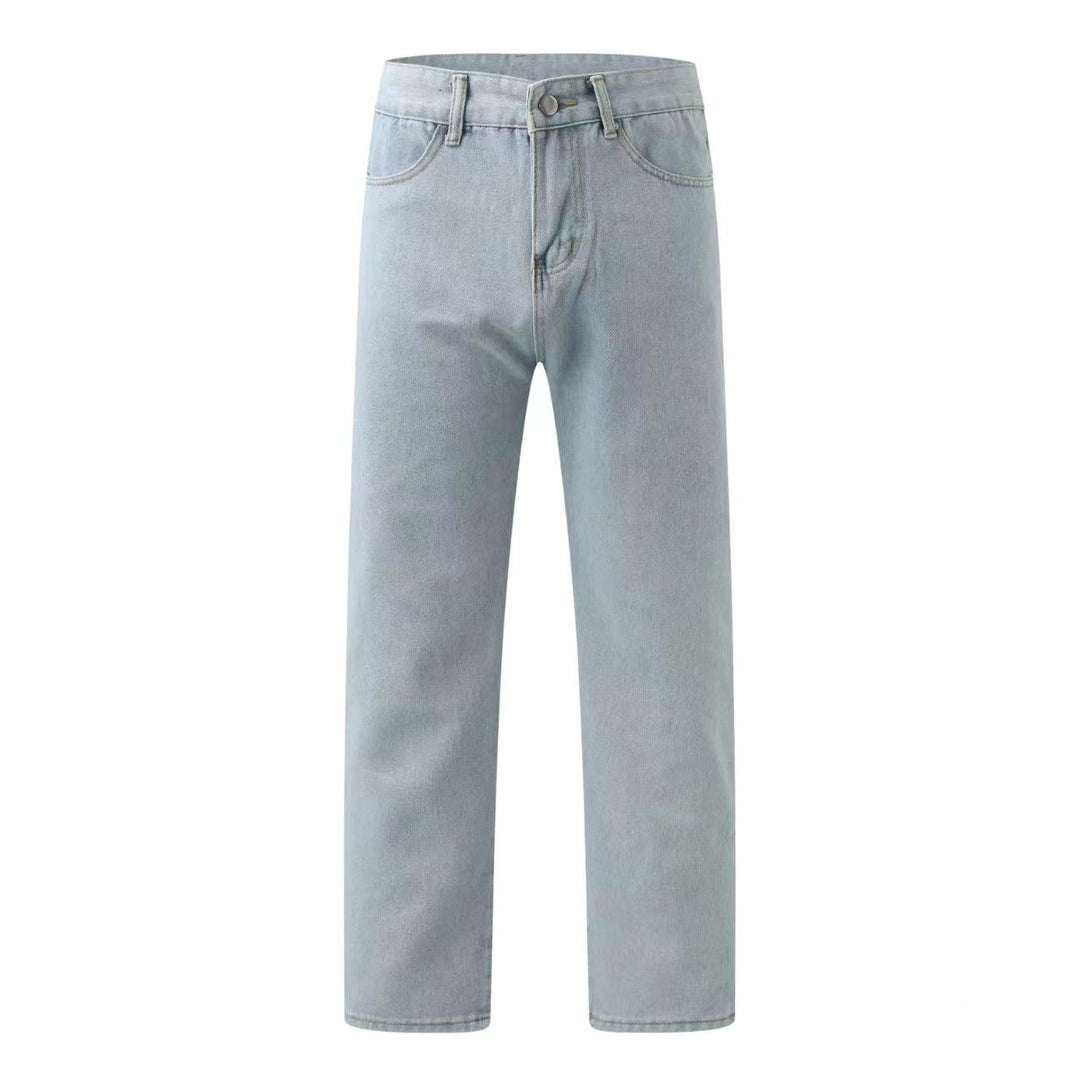 Women's straight cut jeans with high waist and classic details Lisslune