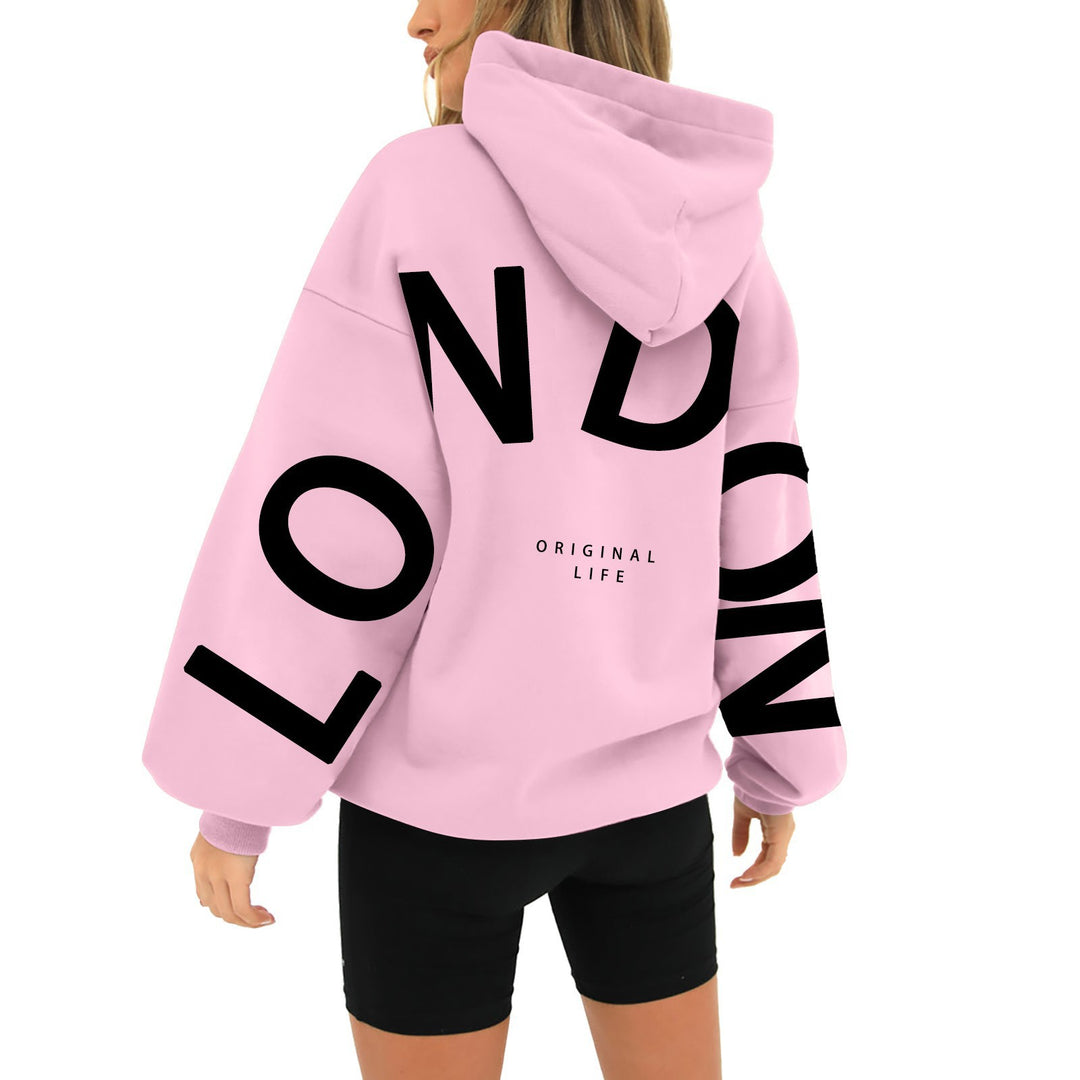 Women's oversized hoodie with trendy London print Lisslune
