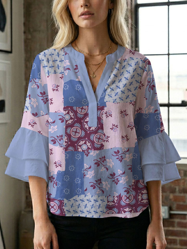 Ladies blouse with beautiful floral design Lisslune