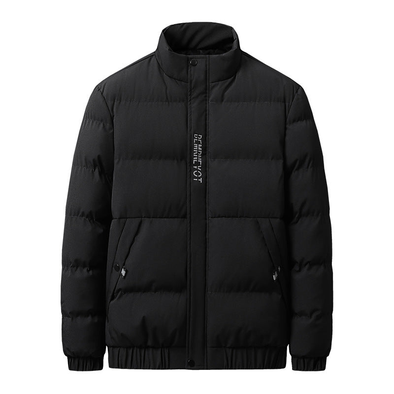 Men's quilted winter jacket with high collar and versatile pockets Lisslune