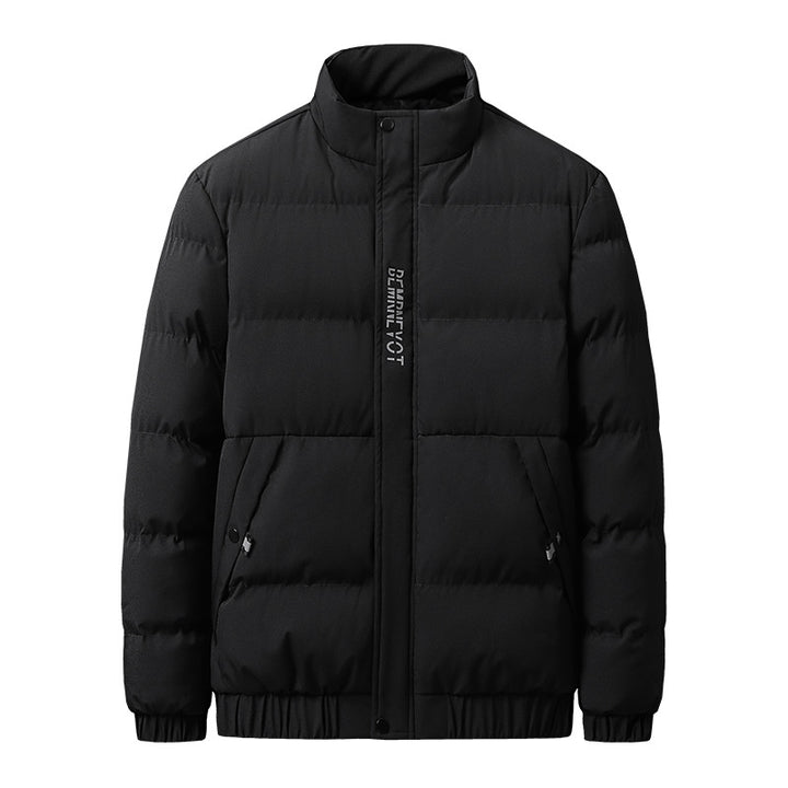Men's quilted winter jacket with high collar and versatile pockets Lisslune